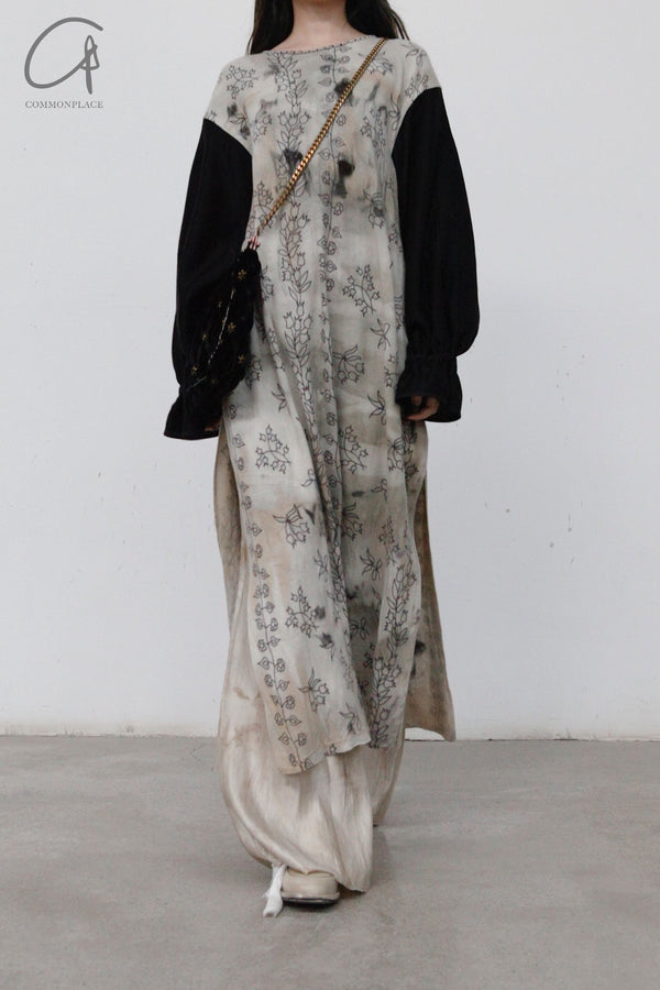 MUTEDANCE bilateral split printed cashmere dress MD22FW51